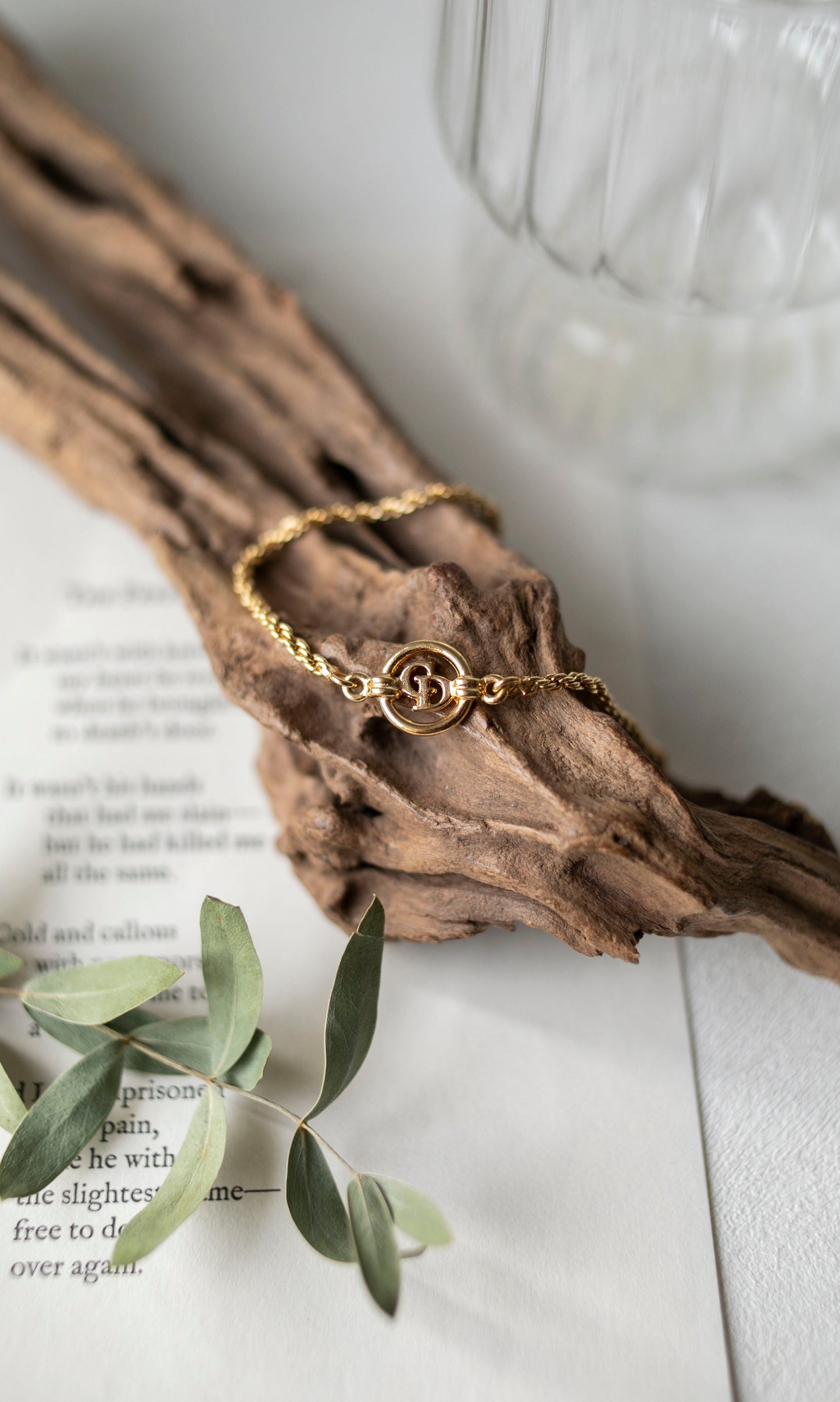 Vintage Christian Dior Circular Logo Bracelet (J-CD05)