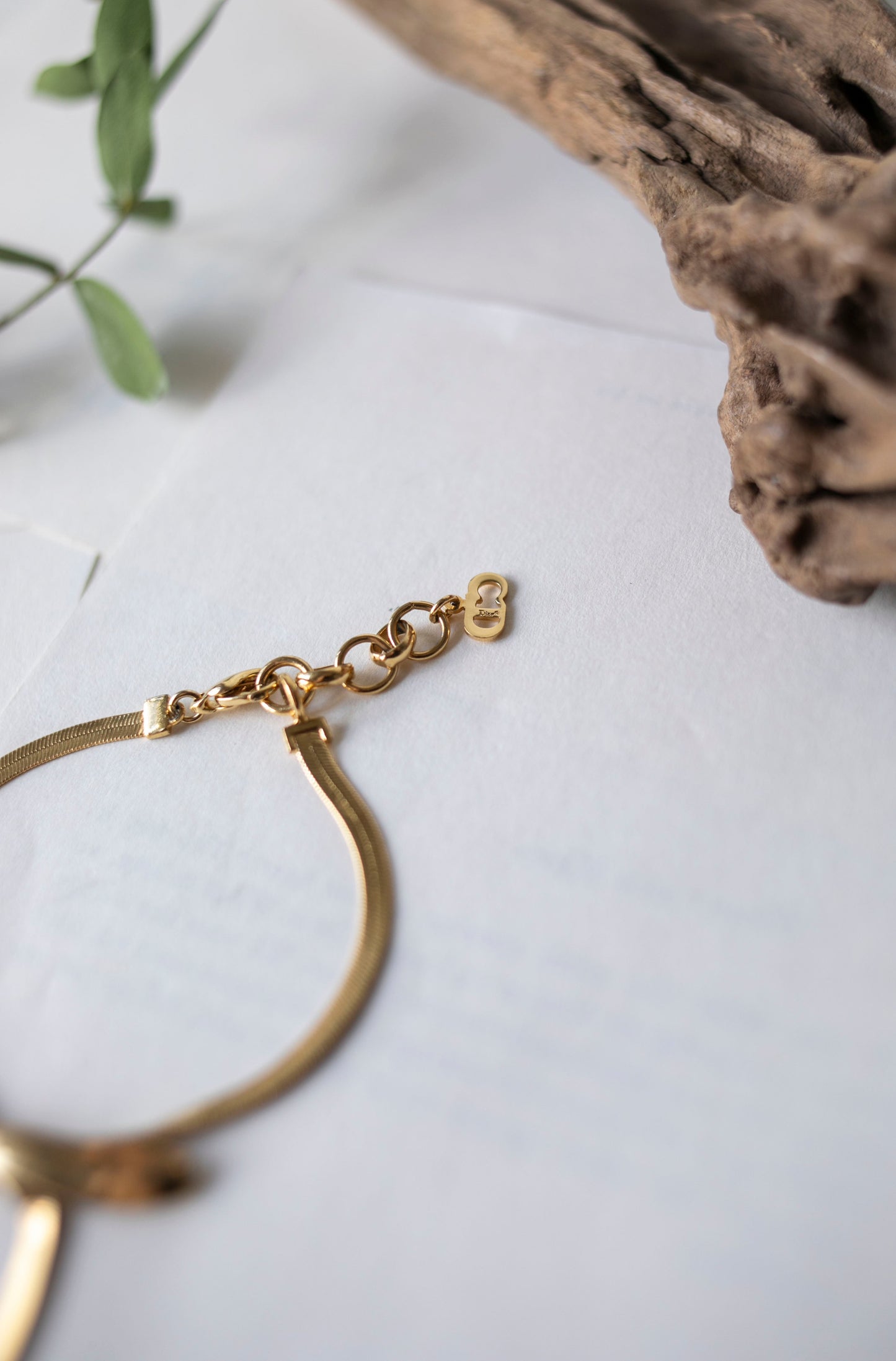 Vintage Christian Dior Bow Bracelet (Gold, J-CD01) (10880230490271)