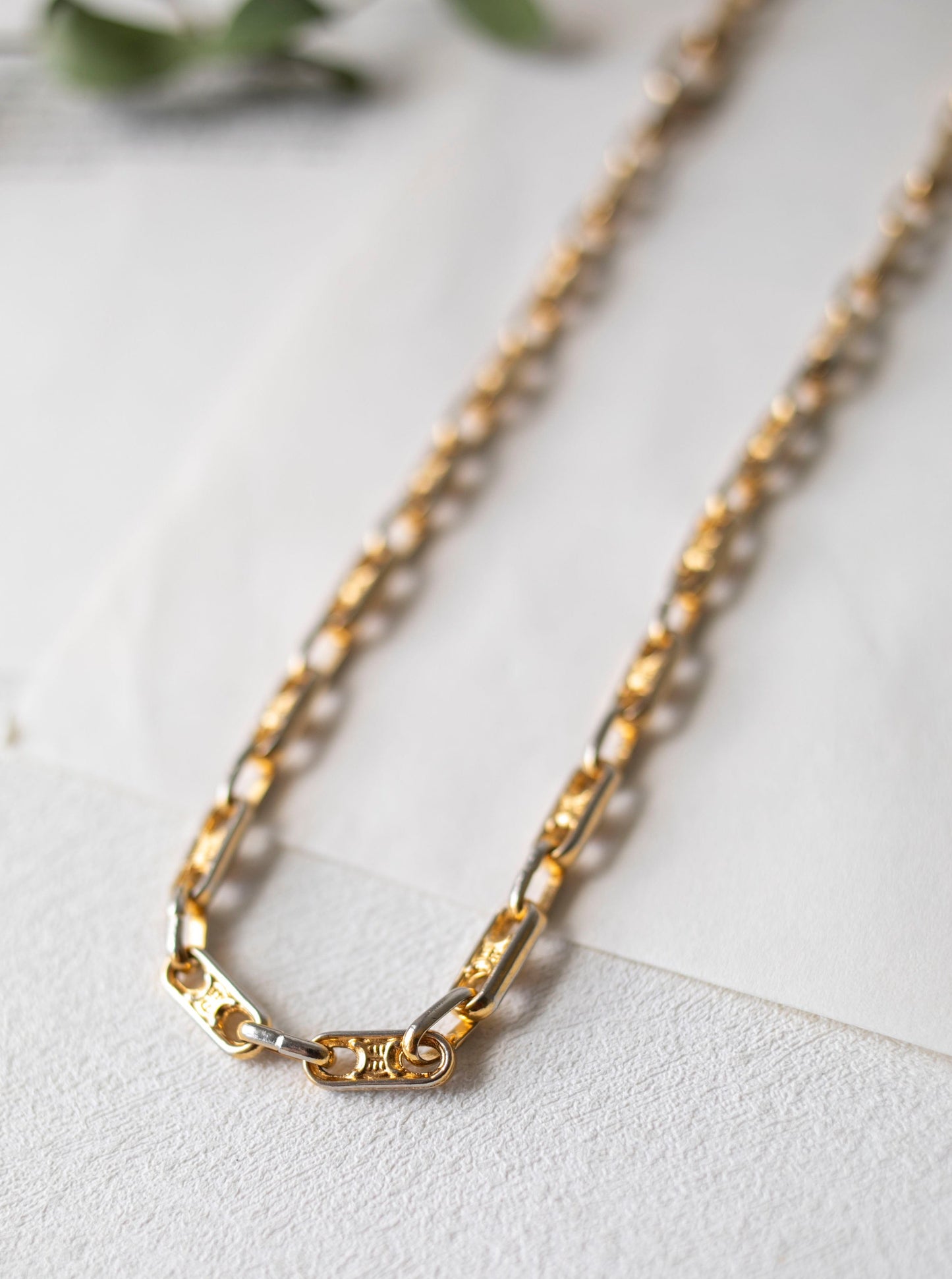 Vintage Celine Macadam Chain Necklace (J-C03)