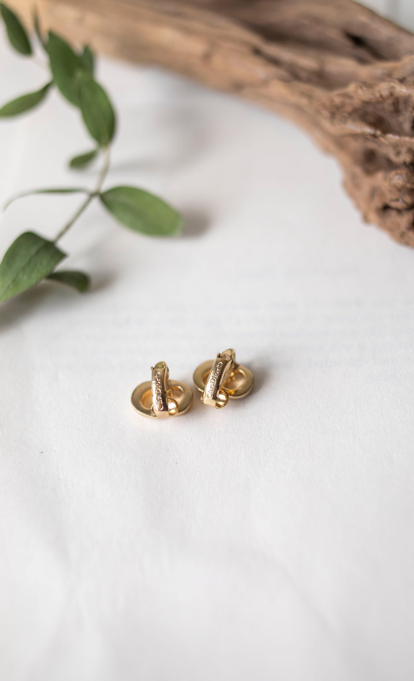 Vintage Christian Dior Clair D Lune Clip-On Earrings (J-CD09)