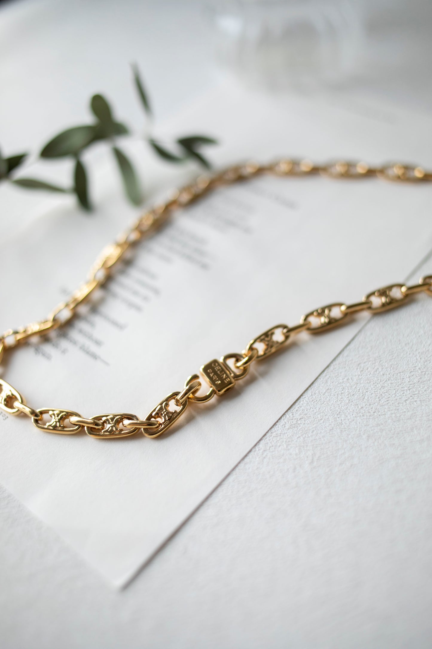 Vintage Celine Triomphe Sautoir Necklace (J-C05) (10880231309471)