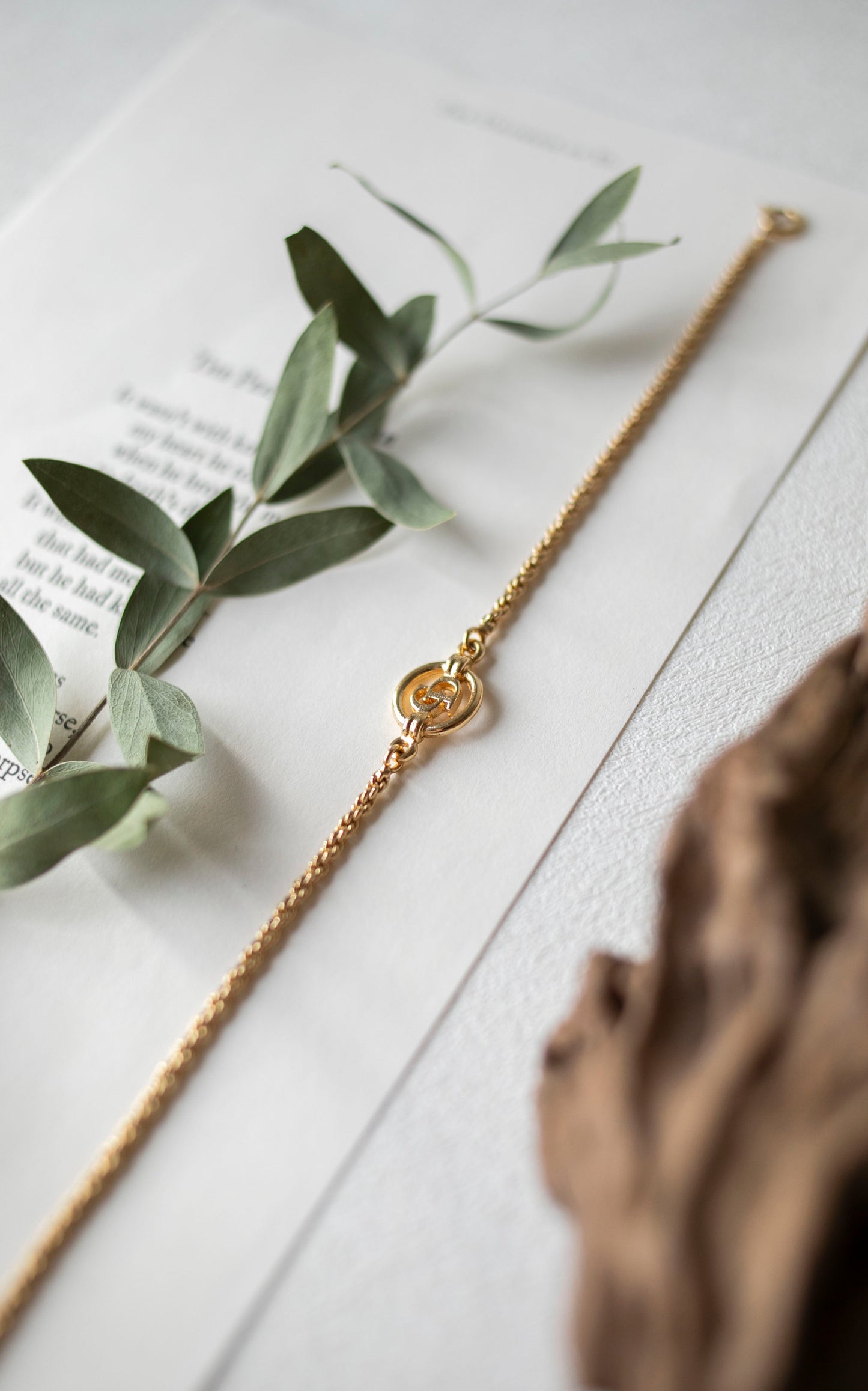 Vintage Christian Dior Circular Logo Bracelet (J-CD05)