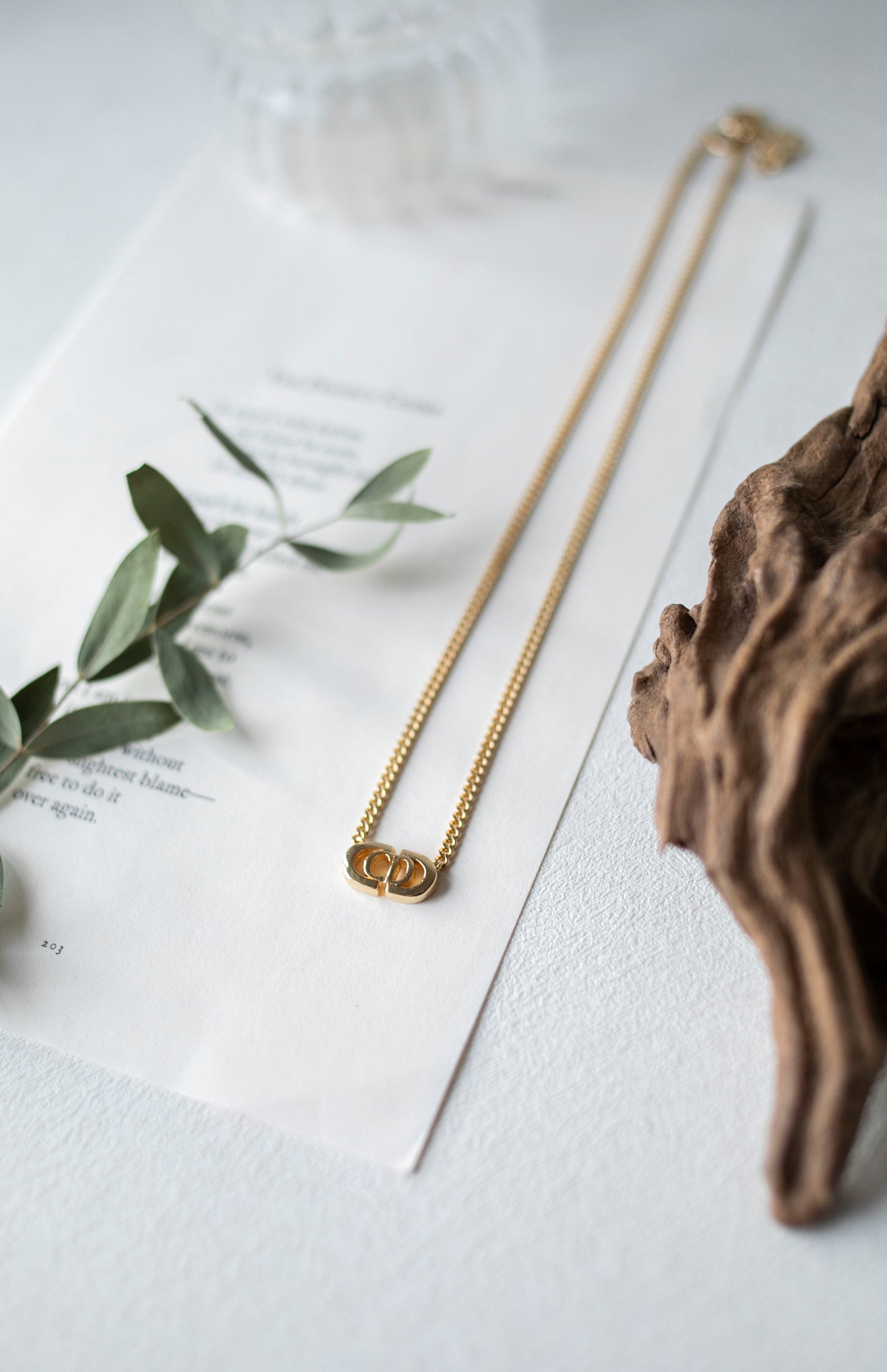 Vintage Jewelry: Christian Dior CD 30 Montaigne Logo Chain Necklace J-CD10