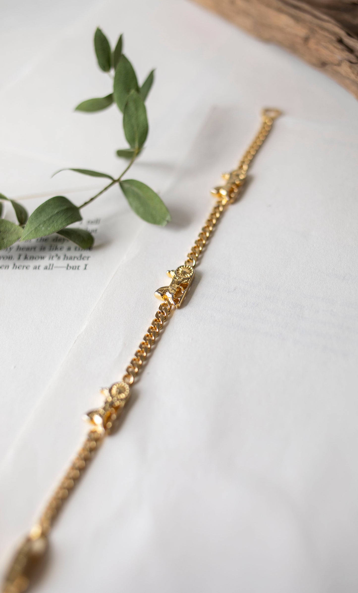 Vintage Celine Sulky Chain Bracelet (J-C02)