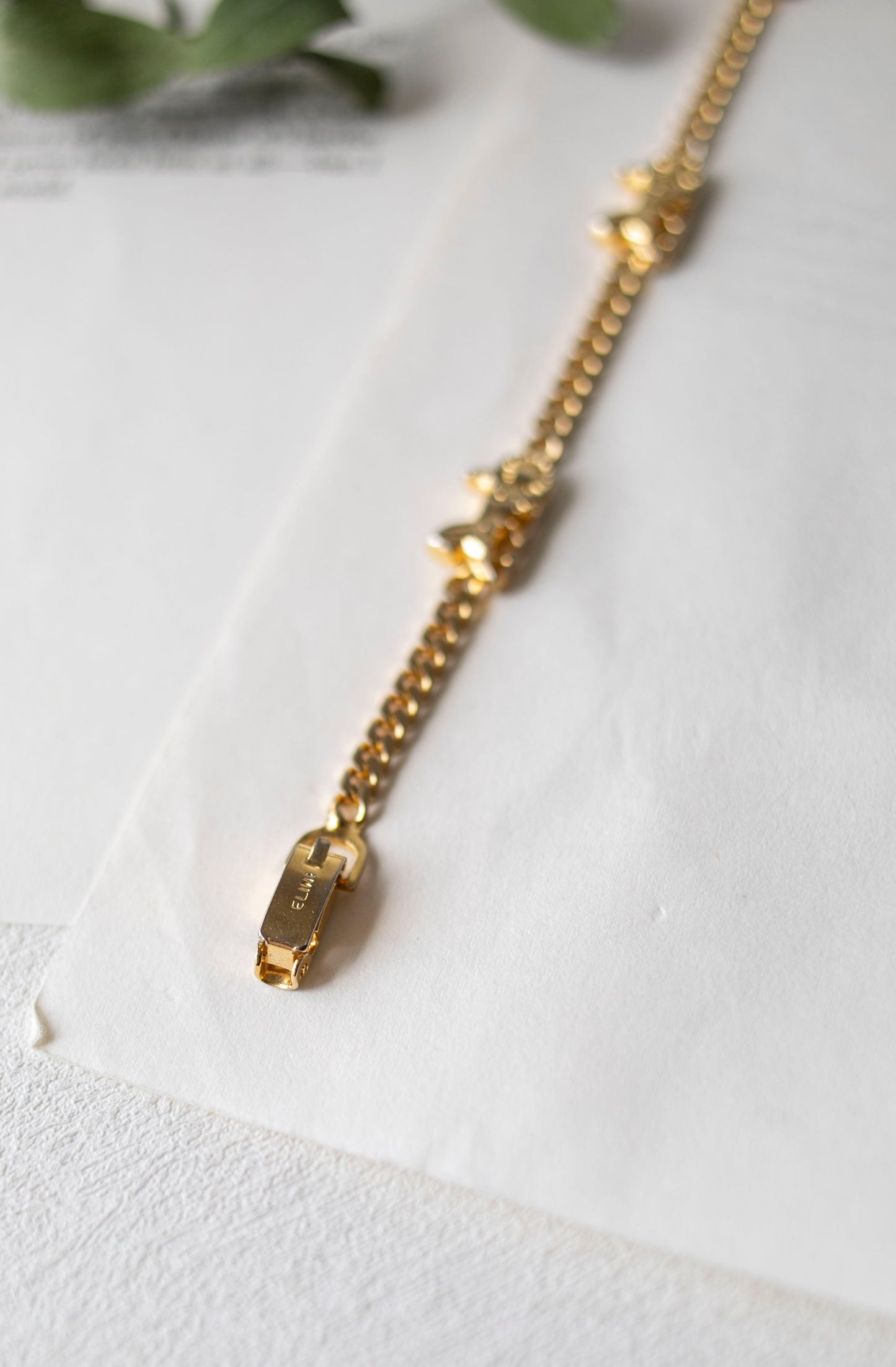 Vintage Celine Sulky Chain Bracelet (J-C02)