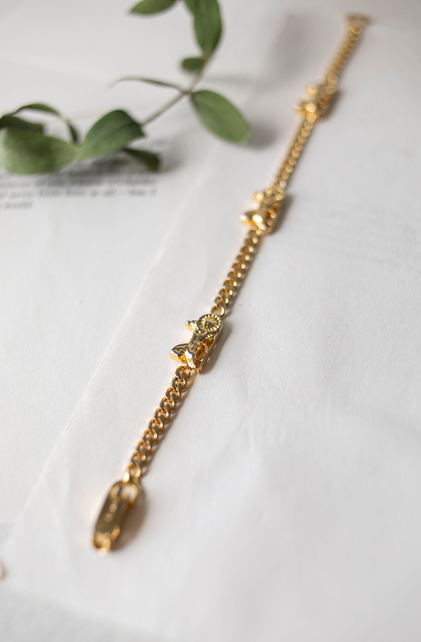 Vintage Celine Sulky Chain Bracelet (J-C02)
