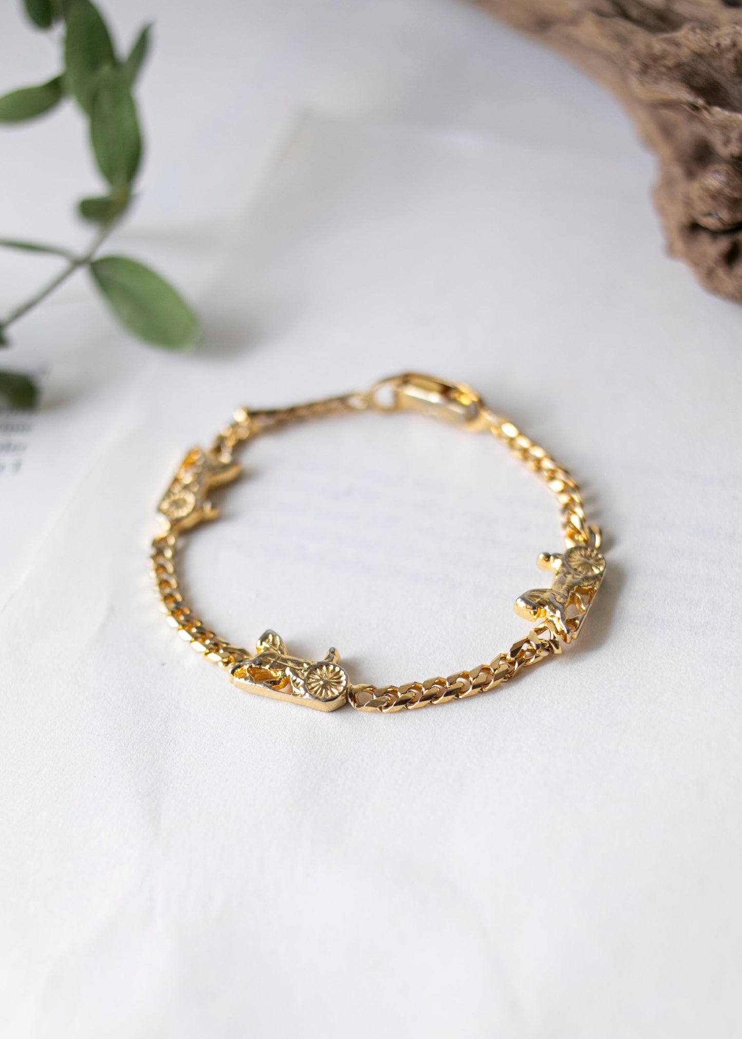 Vintage Celine Sulky Chain Bracelet (J-C02)