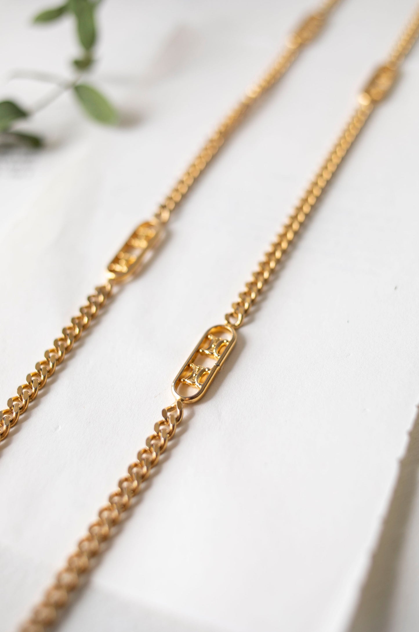 Vintage Celine Triomphe Sautoir Necklace (J-C01)