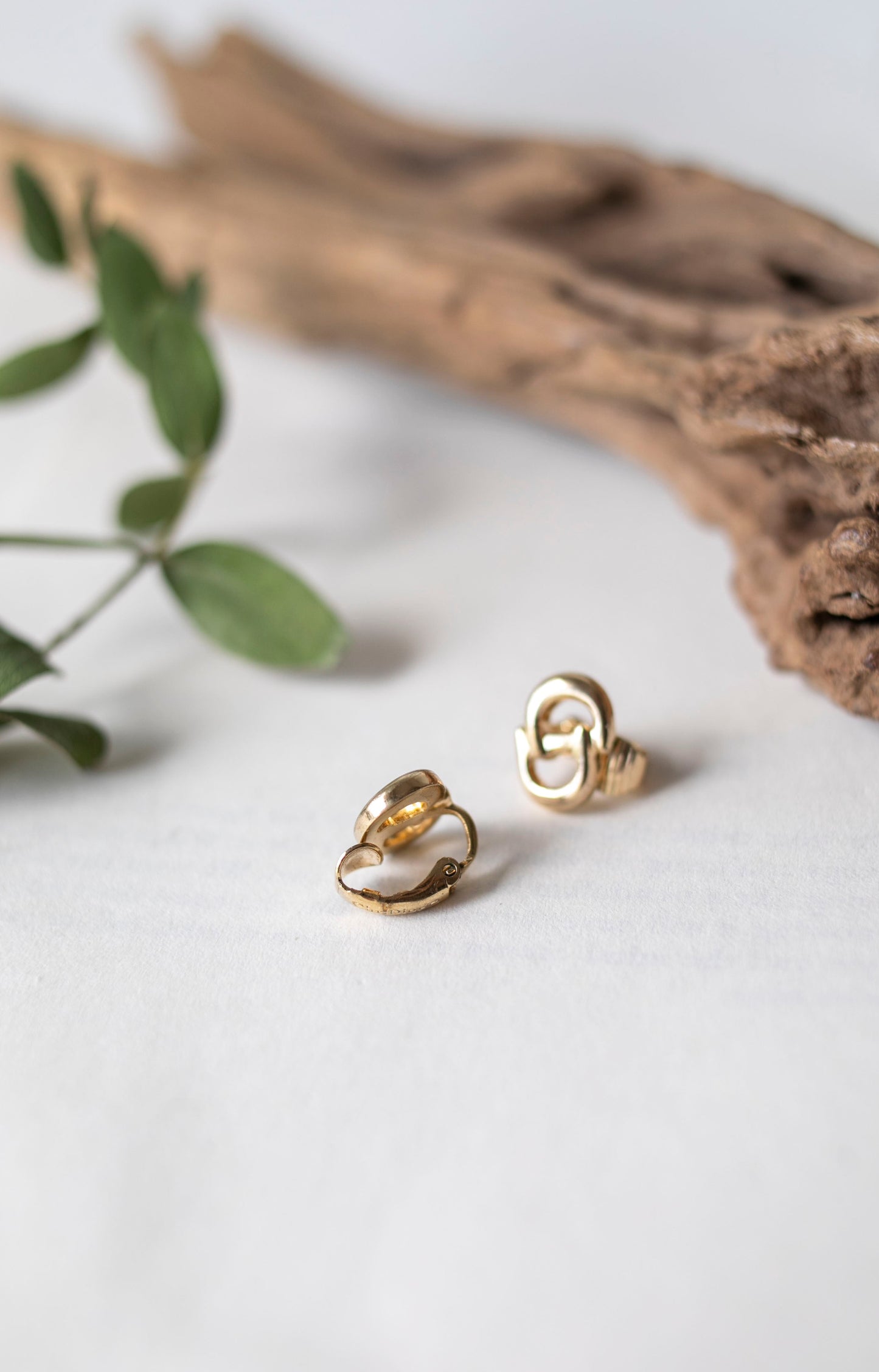 Vintage Christian Dior Clair D Lune Clip-On Earrings (J-CD09)